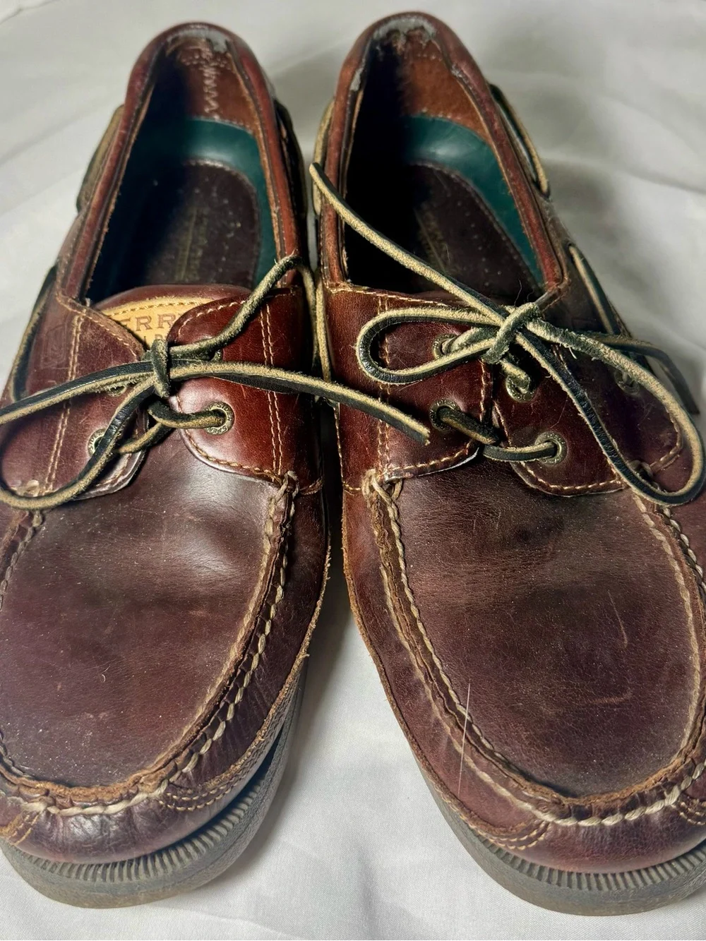 Classic Brown Leather Boat Shoes - Sperry 12 m Brown Lace up